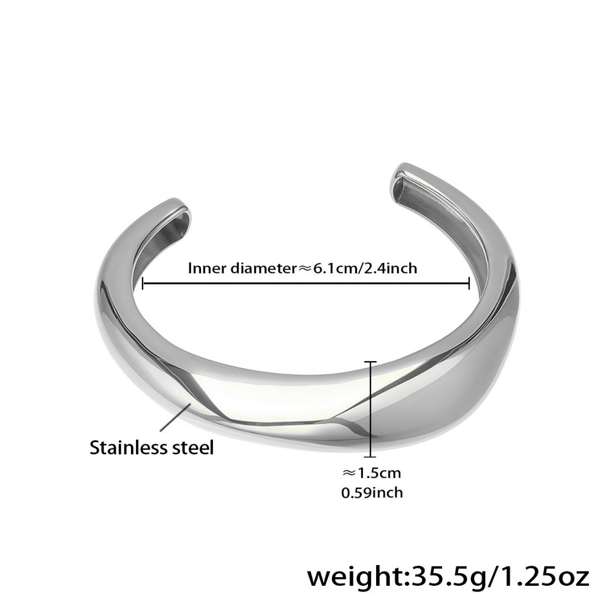 Waterproof Bold Fluid Sculptural Cuff - Tarnish-Free 18K Gold Plated Bangle
