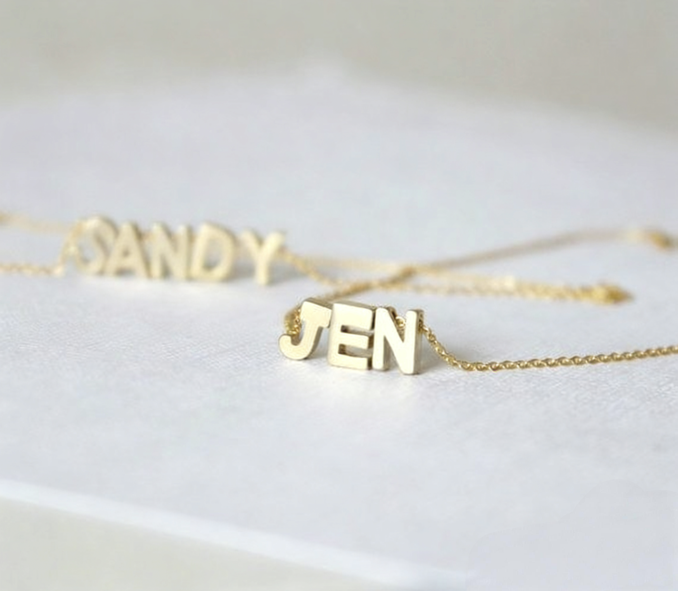 Dainty 18K Gold Plated Initial Letter Necklace - Tarnish-Free Jewelry