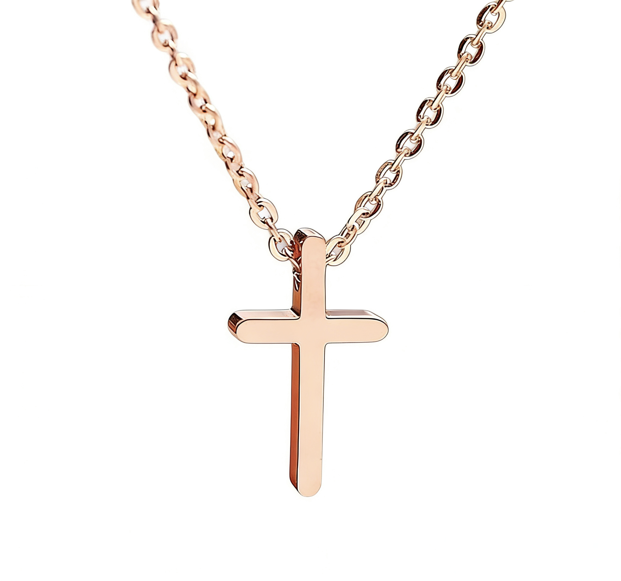 Dainty 18K Gold Plated Cross Necklace - Waterproof Tarnish-Free Set